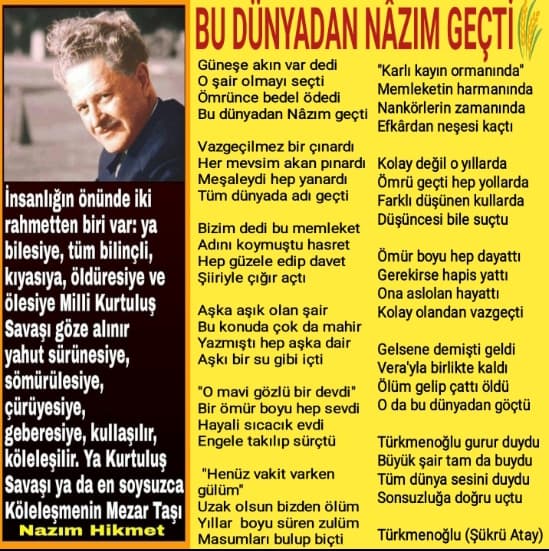 Bu Dünyadan Nâzım Geçti / Öykü Şiir