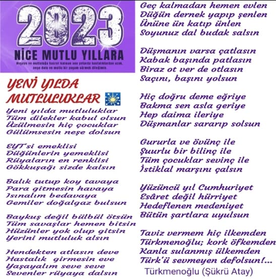 Yeni Yılda Mutluluklar