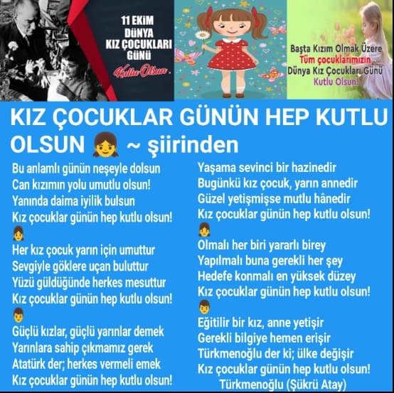 Kız Çocuklar Günün Hep Kutlu Olsun