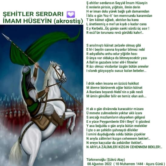 Şehitler Serdarı İmam Hüseyin / Akrostiş
