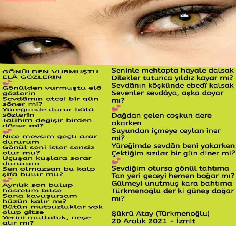 Gönülden Vurmuştu Elâ Gözlerin