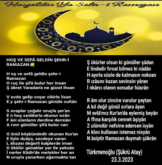 Hoş Ve Sefa Geldin Şehri Ramazan / Akrostiş