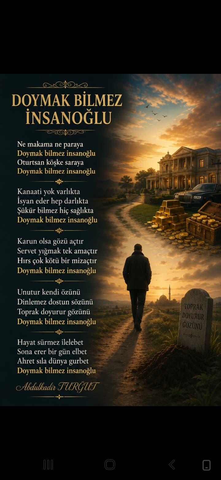 Doymak Bilmez İnsanoğlu