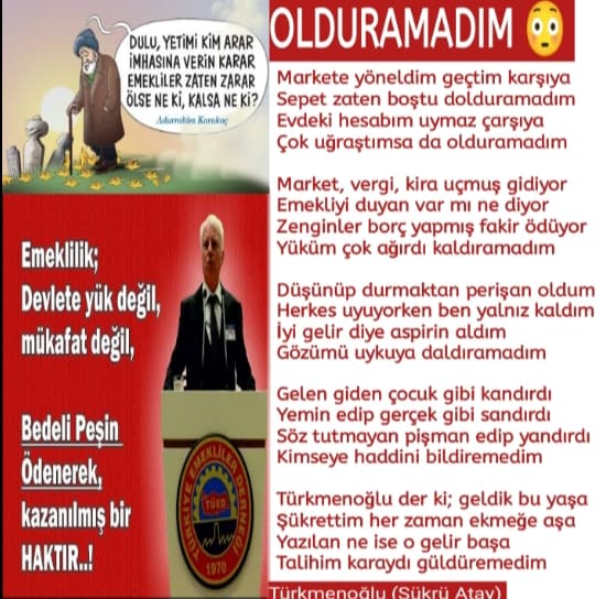 Olduramadım