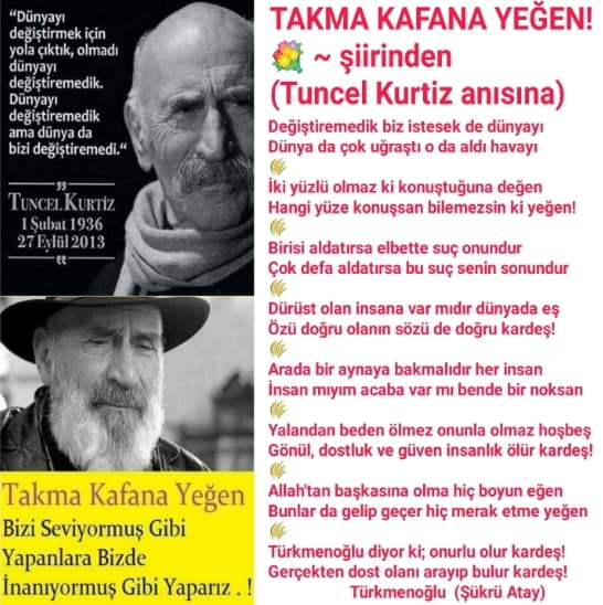 Takma Kafana Yeğen /Tuncel Kurtiz Anısına