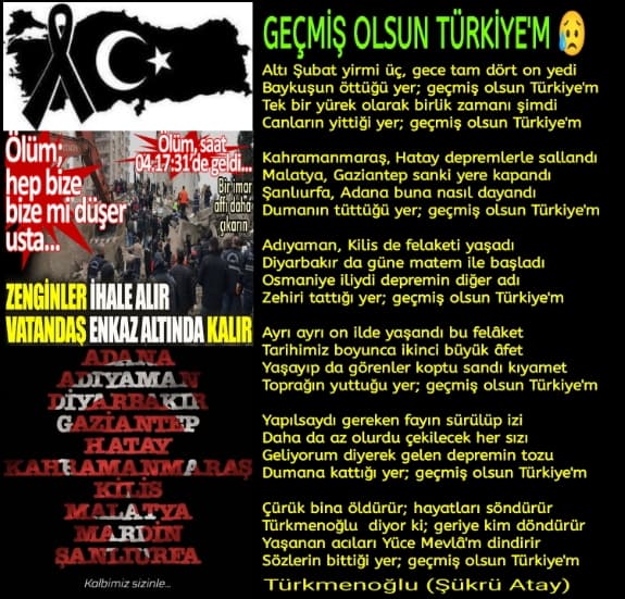 Geçmiş Olsun Türkiye'm