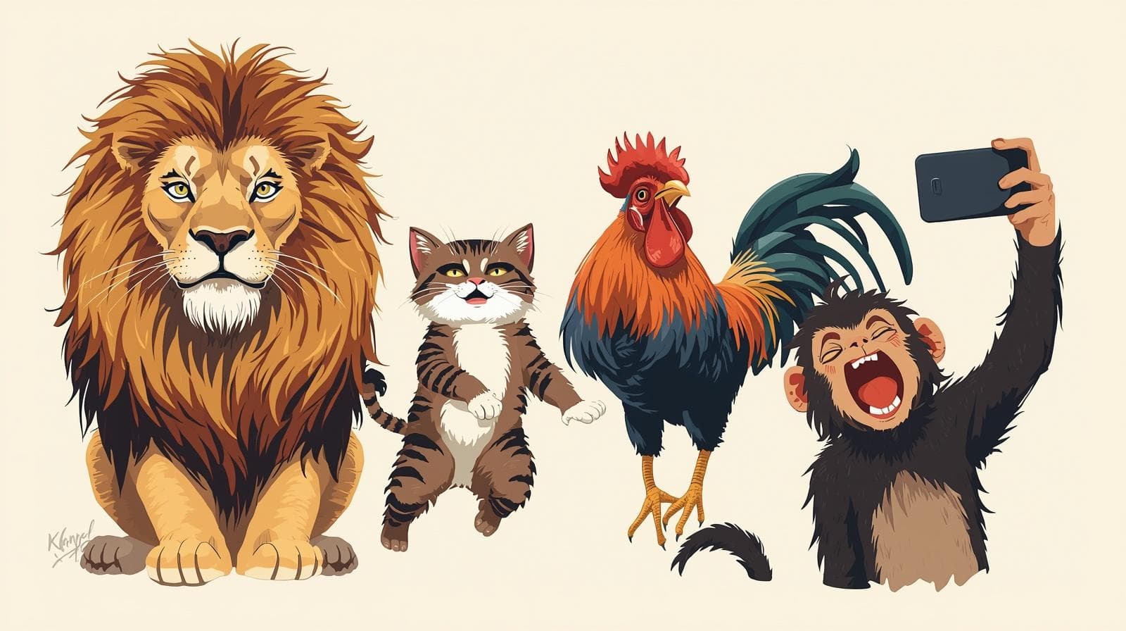 Aslan Miyavladı Kedi Kükredi
