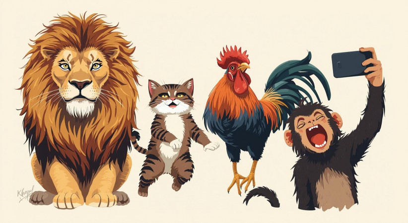 Aslan Miyavladı Kedi Kükredi